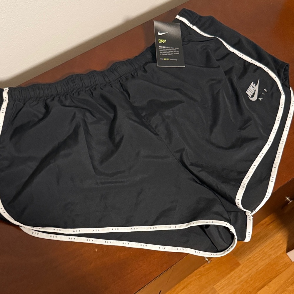 Nike Women's Black Athletic Shorts with White Trim